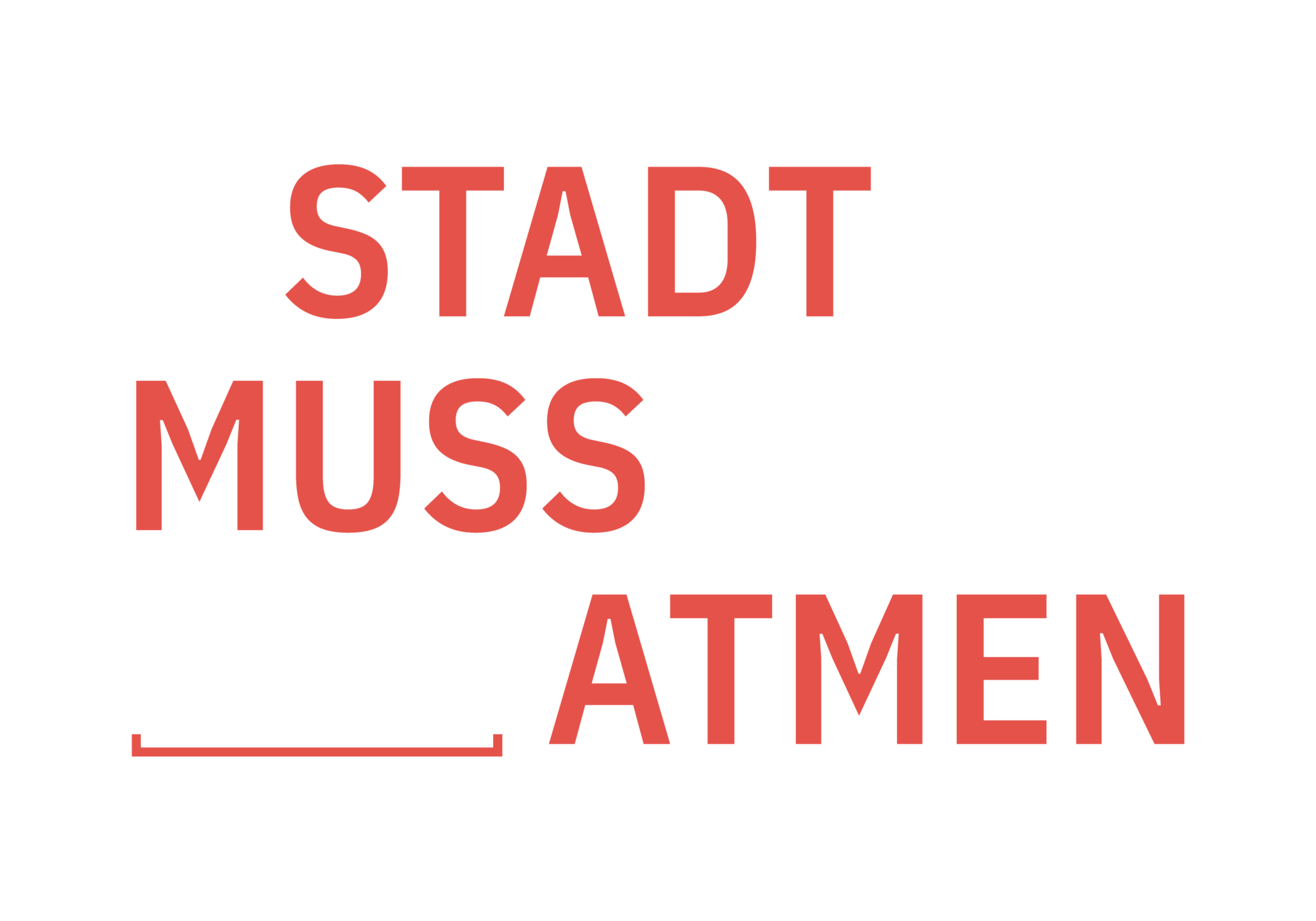 Das Logo von "Stadt muss atmen" in orange